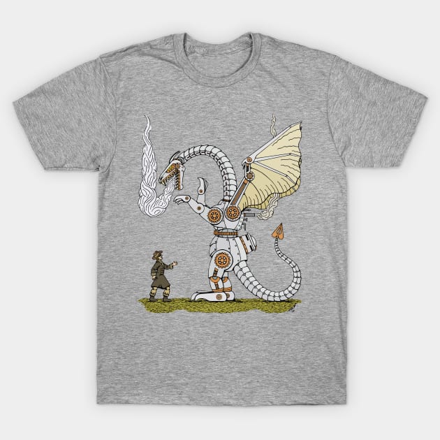 Mechanical Dragon T-Shirt by AzureLionProductions